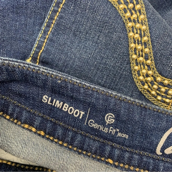 Lane Bryant Jeans Woman 16 Genuis Fit Slim Boot  Beaded Pockets Casual‎ Western - Picture 9 of 12